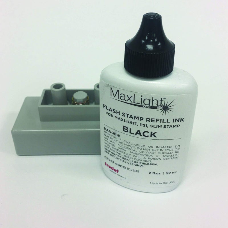 Trodat ML2OZ-BLK Maxlight Refill Ink 2oz Bottle Color Black - Image 2